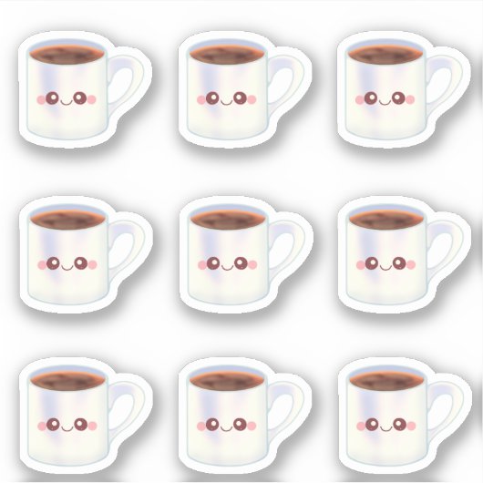 Kaffee-Cup Morgenkaffee Ästhetik Aufkleber (Vorderseite)
