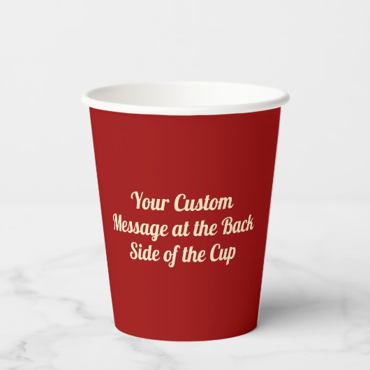 Kaffee Cup Papier Cups Pappbecher (Rückseite)