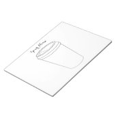 Kaffee-Cup (Papierzuführung) Notizblock (angewinkelt)