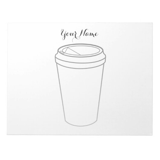 Kaffee-Cup (Papierzuführung) Notizblock (Vorderseite)