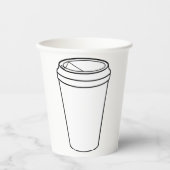 Kaffee-Cup (Papierzuführung)  Pappbecher (Vorderseite)