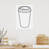 Kaffee-Cup (Papierzuführung) Poster (Küche)