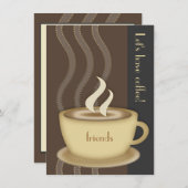 Kaffee-Cup Personalisierte mittlere Einladung (Vorne/Hinten)