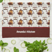 Kaffee Cup & Pot Pattern Küchentücher (Gefaltet)