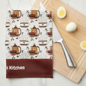 Kaffee Cup & Pot Pattern Küchentücher (Viertel Falte)