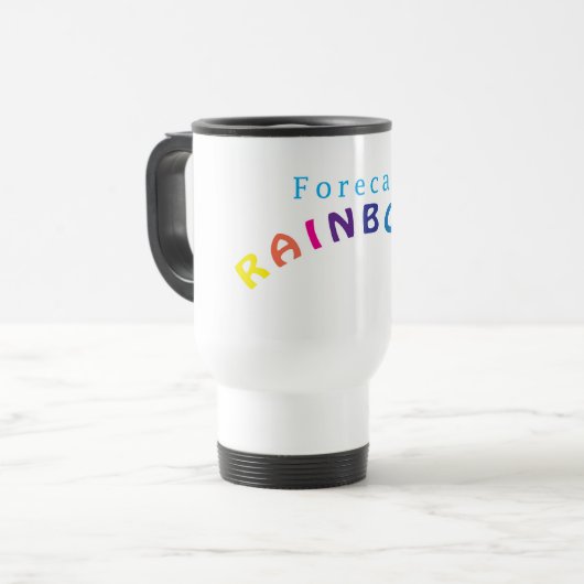 Kaffee-Cup Prognose Regenbows Reisebecher (Vorderseite Links)