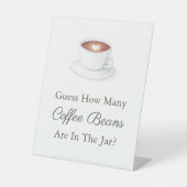 Kaffee-Cup schätzen, wie viele in Jar Baby-Duschsp Sockelschild (Vorderseite)