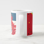 Kaffee Cup Schöne Mode POP-ART Trendy Jumbo-Tasse (Rückseite)