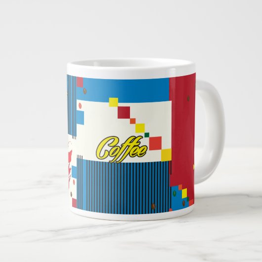 Kaffee Cup Schöne Mode POP-ART Trendy Jumbo-Tasse (Vorderseite Rechts)