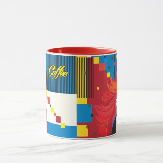 Kaffee Cup Schöne Mode POP-ART Trendy Tasse (Zentrum)