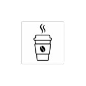 Kaffee-Cup-Silhouette Gummistempel (Prägung)