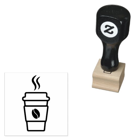 Kaffee-Cup-Silhouette Gummistempel (Stempel)