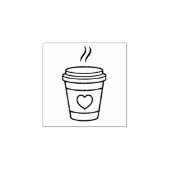 Kaffee-Cup-Silhouette Gummistempel (Prägung)