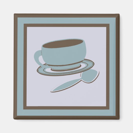 Kaffee-Cup & Spoon Magnet (Vorne)