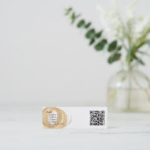 Kaffee-Cup-Stack mit QR-Code Mini Visitenkarte (Stehend Vorderseite)