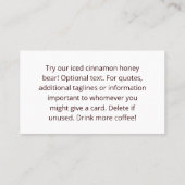 Kaffee Cup Stain Circle Drink Punch Card Treuekarte (Rückseite)