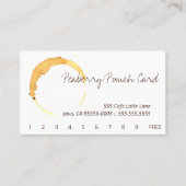 Kaffee Cup Stain Circle Drink Punch Card Treuekarte (Vorderseite)