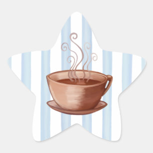 Kaffee-Cup-Star-Aufkleber Stern-Aufkleber