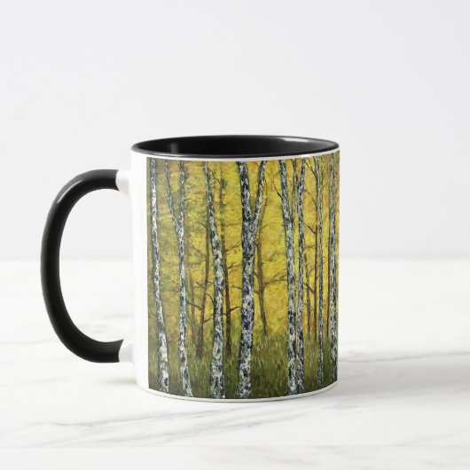 Kaffee-Cup-Tasse - Acadia Forest Birch Trees Tasse (Links)