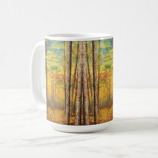 Kaffee-Cup-Tasse - Birkenbäume der Acadia-Wälder # Kaffeetasse (Vorderseite Links)