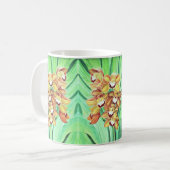 Kaffee-Cup-Tasse - Orange & Gelbe Orchideen Kaffeetasse (Vorderseite Links)