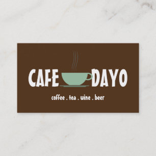 Kaffee Cup Tee Shop Bier Café Visitenkarte