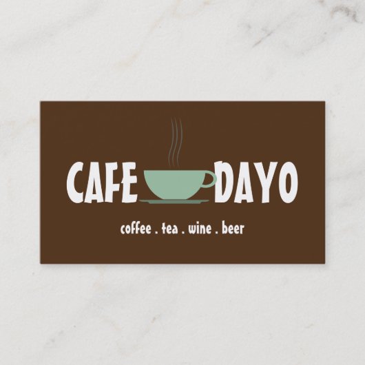 Kaffee Cup Tee Shop Bier Café Visitenkarte (Vorderseite)