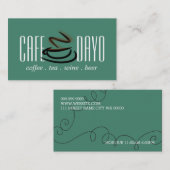 Kaffee Cup Tee Shop Bier Café Visitenkarte (Vorne/Hinten)