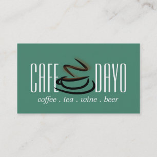 Kaffee Cup Tee Shop Bier Café Visitenkarte