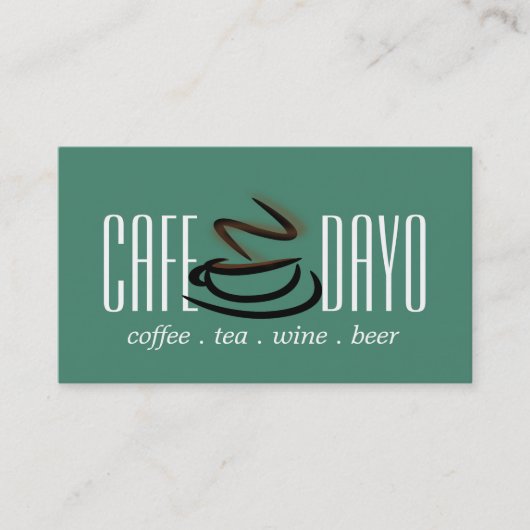 Kaffee Cup Tee Shop Bier Café Visitenkarte (Vorderseite)
