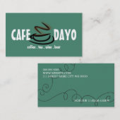 Kaffee Cup Tee Shop Bier Café Visitenkarte (Vorne/Hinten)