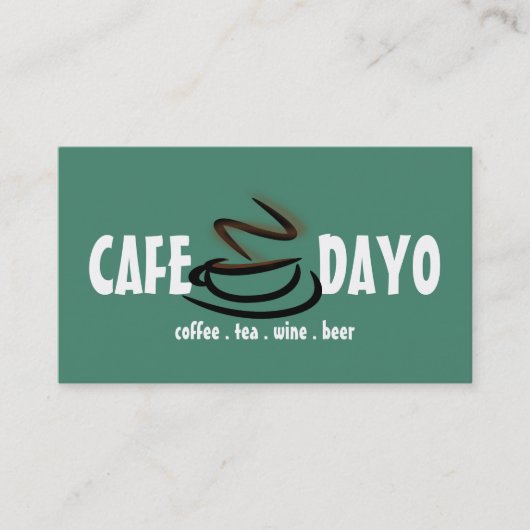 Kaffee Cup Tee Shop Bier Café Visitenkarte (Vorderseite)
