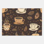 Kaffee-Cup Thema Umschlagpapier Geschenkpapier Set (Vorderseite)