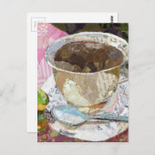 Kaffee Cup Torn Paper Malerei Collage Kunst Postkarte (Vorne/Hinten)