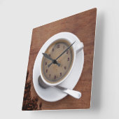 Kaffee-Cup - Uhr auf dem Platz (Winkel)