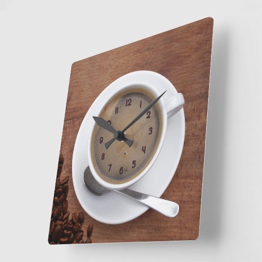 Kaffee-Cup - Uhr auf dem Platz (Winkel)
