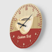 Kaffee-Cup-Uhr Große Wanduhr (Winkel)