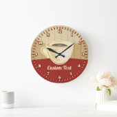 Kaffee-Cup-Uhr Große Wanduhr (Zuhause)