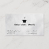 Kaffee-Cup und Beete auf Holztisch Visitenkarte (Rückseite)