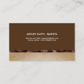 Kaffee-Cup und Bohnen | Barista Visitenkarte (Rückseite)