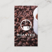 Kaffee-Cup und Bohnen Visitenkarte (Vorderseite)