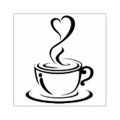 Kaffee-Cup und Herz Gummistempel (Prägung)