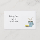 Kaffee-Cup und Muffin-Visitenkarte Visitenkarte (Rückseite)