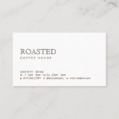 Kaffee-Cup und Pinsel Visitenkarte (Rückseite)