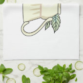 Kaffee-Cup und Rose Geschirrtuch (Gefaltet)