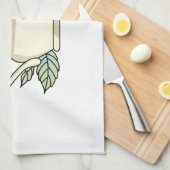 Kaffee-Cup und Rose Geschirrtuch (Viertel Falte)