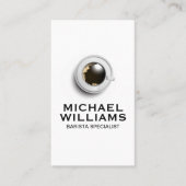 Kaffee Cup und Saucer Top View Visitenkarte (Vorderseite)