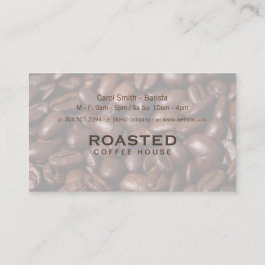 Kaffee-Cup und Stack-Lochkarte Visitenkarte (Rückseite)