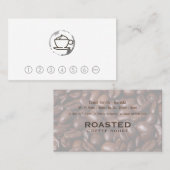 Kaffee-Cup und Stack-Lochkarte Visitenkarte (Vorne/Hinten)