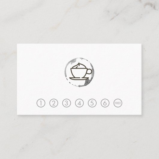 Kaffee-Cup und Stack-Lochkarte Visitenkarte (Vorderseite)